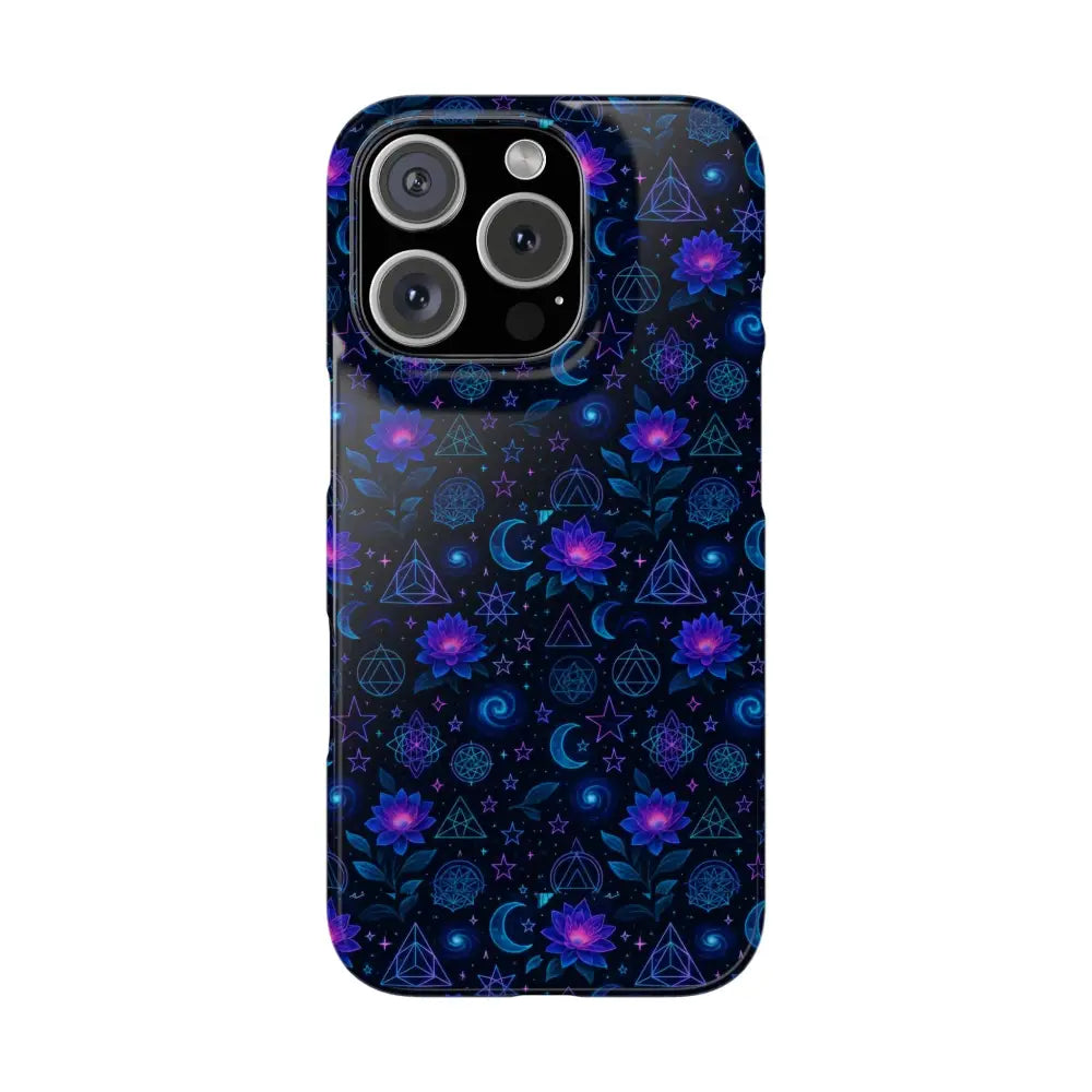 Celestial Floral Phone Cases | Night Sky Bohemian Unique Design Gift for Her Festival Style Custom Mobile Cover