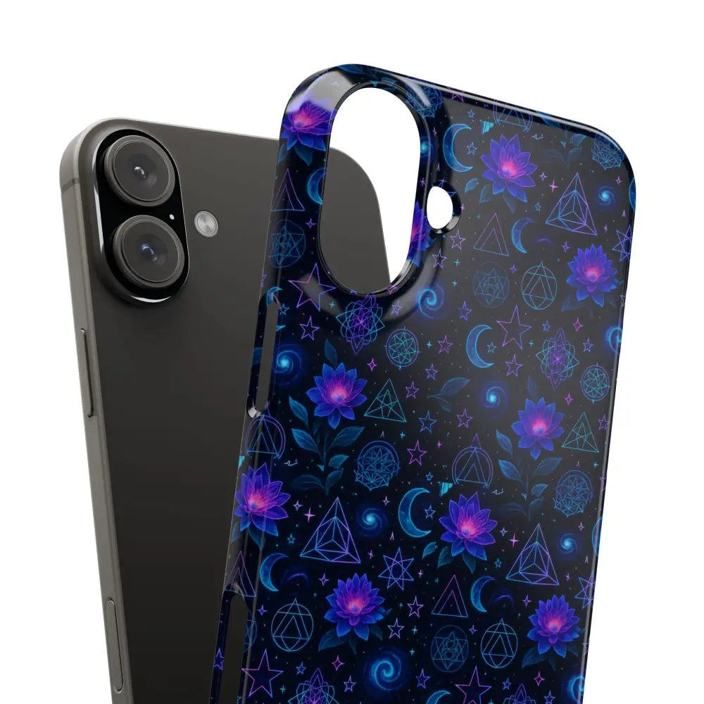 Celestial Floral Phone Cases | Night Sky Bohemian Unique Design Gift for Her Festival Style Custom Mobile Cover - Phone
