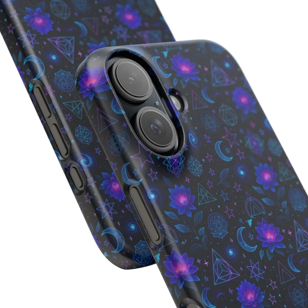 Celestial Floral Phone Cases | Night Sky Bohemian Unique Design Gift for Her Festival Style Custom Mobile Cover - Phone