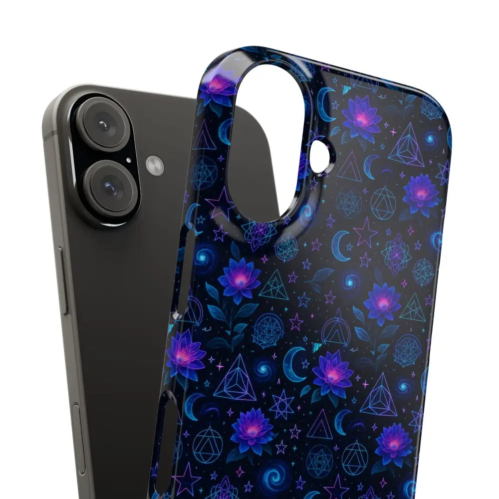 Celestial Floral Phone Cases | Night Sky Bohemian Unique Design Gift for Her Festival Style Custom Mobile Cover - Phone