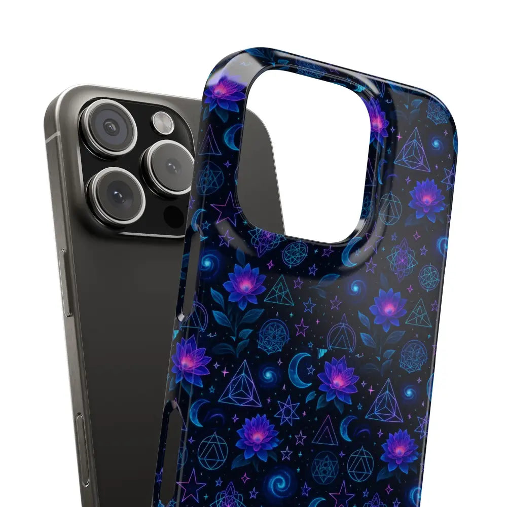 Celestial Floral Phone Cases | Night Sky Bohemian Unique Design Gift for Her Festival Style Custom Mobile Cover - Phone