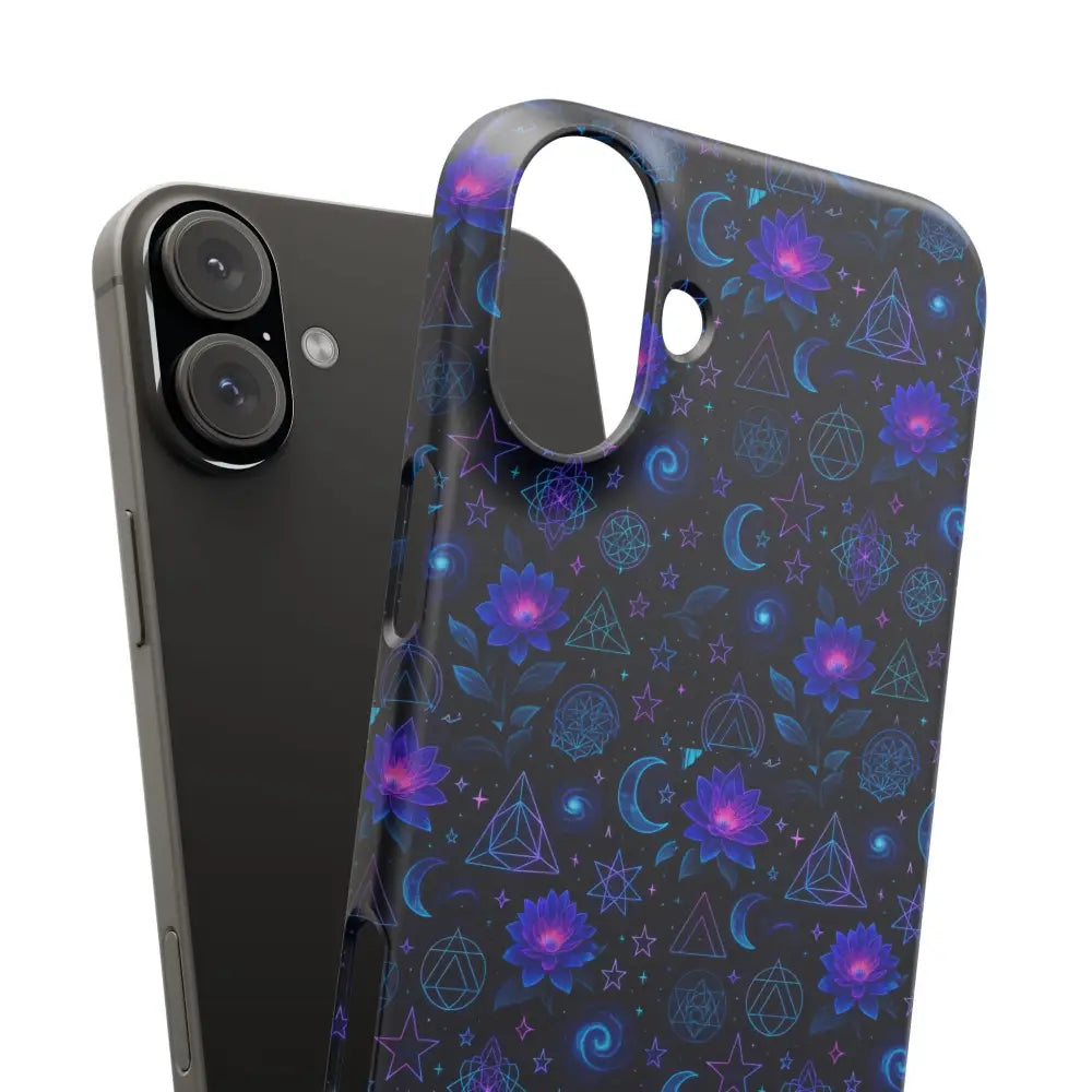 Celestial Floral Phone Cases | Night Sky Bohemian Unique Design Gift for Her Festival Style Custom Mobile Cover - Phone