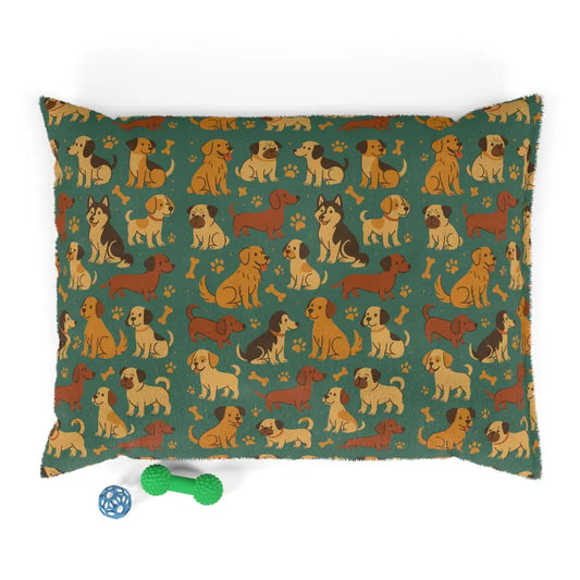Cozy Pet Bed for Dog Lovers - Colorful Dog Print - Ideal for Pets Dog Bed Pet Decor Gift for Pet Owners Dog Lover’s