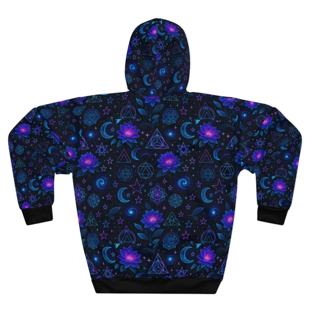 Mystical Floral Hoodie - Dreamy Unisex Pullover for Star Gazers Yoga Lovers and Festival-Goers AOP Design Cozy Gift