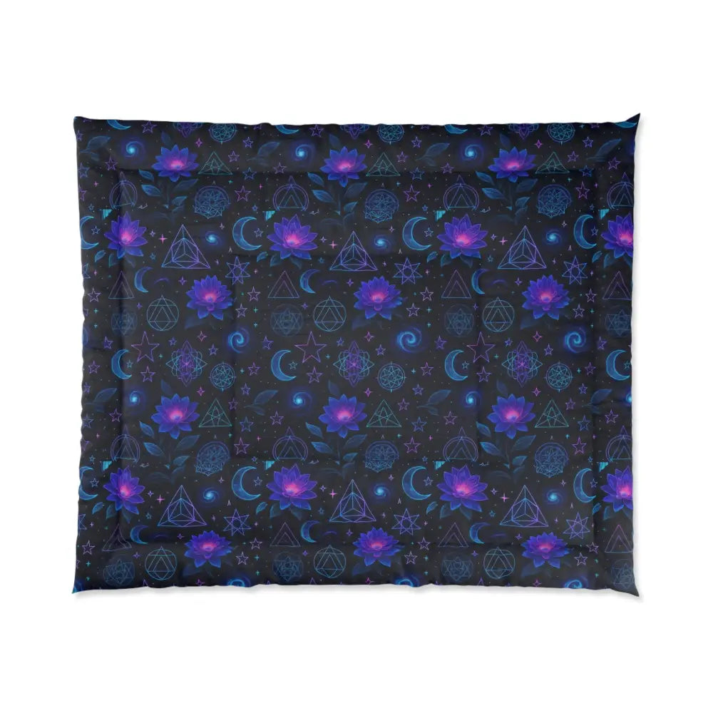 Mystical Galaxy Comforter Bohemian Bedding Set Celestial Dream Quilt Astrological Bed Cover Cosmic Home Decor - Home